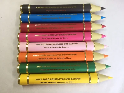 Canudo Pré-Escolar Modelo Lápis